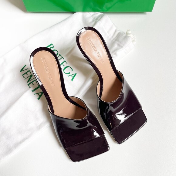 Bottega Veneta Stretch Gloss Sandals Leather Mule Oxide EU 37 US 7 NEW - Picture 5 of 15